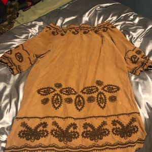 off the shoulder dress shirt